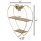 Vintiquewise Modern Decorative Wall Shelf - Stylish Multi-Functional Metal Display for Entryways, Bathrooms, Bedrooms, Living Rooms, and Offices